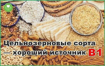 источники витамина B1 источники витамина B1