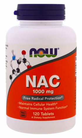 Now Nac-Acetyl Cysteine 1000 мг 120 таблеток