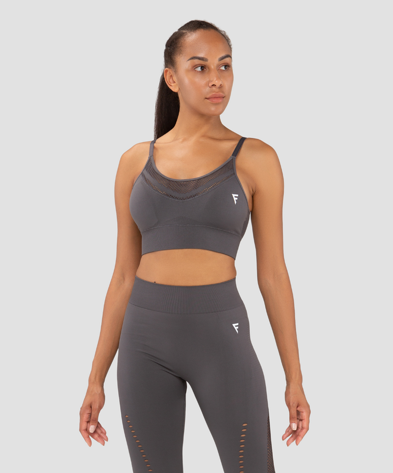 Женский бра-топ Essential Knit dark grey FA-WB-0202-DGR, темно-серый