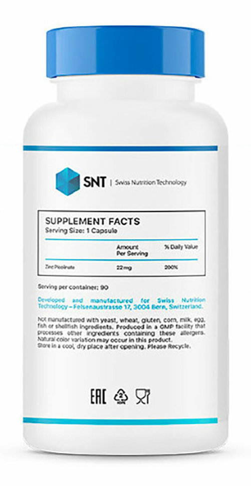 Snt Zinc Picolinate 22мг 90 капсул