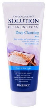 Deoproce Natural Perfect Solution Cleansing Foam Deep Cleansing 170 г Пенка для умывания рисовая вода 