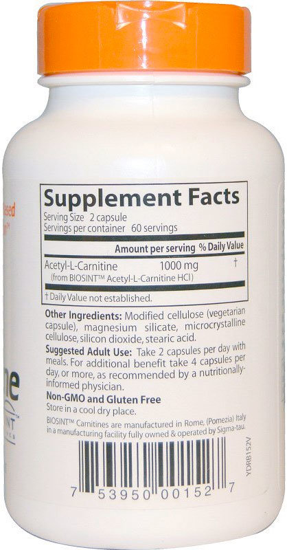 Doctor's Best Acetyl-L-Carnitine 500 мг 120 капсул