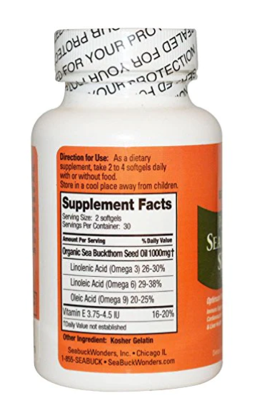 Sea Buckthorn Мягкие Капсулы С Маслом Семян Облепихи 60 капсул