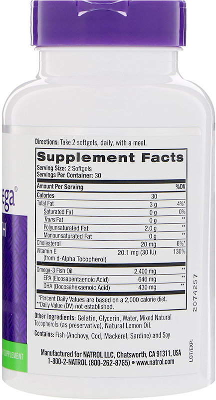 Natrol Extreme Omega 60 капсул