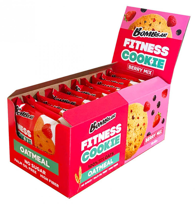 Bombbar Fitness Cookie 40 г Овсяное фитнес печенье 