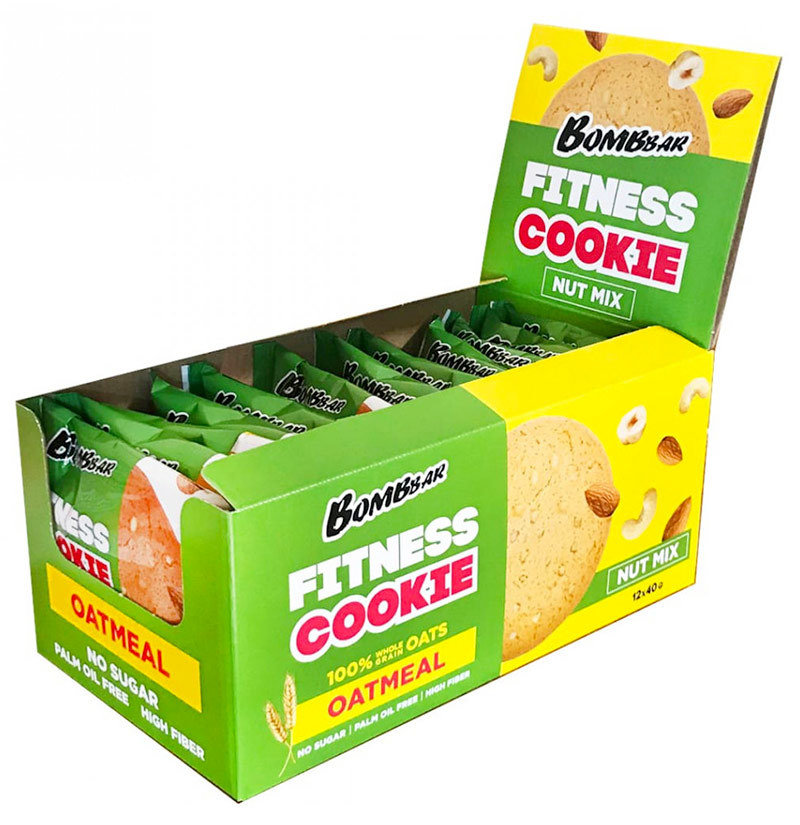 Bombbar Fitness Cookie 40 г Овсяное фитнес печенье 