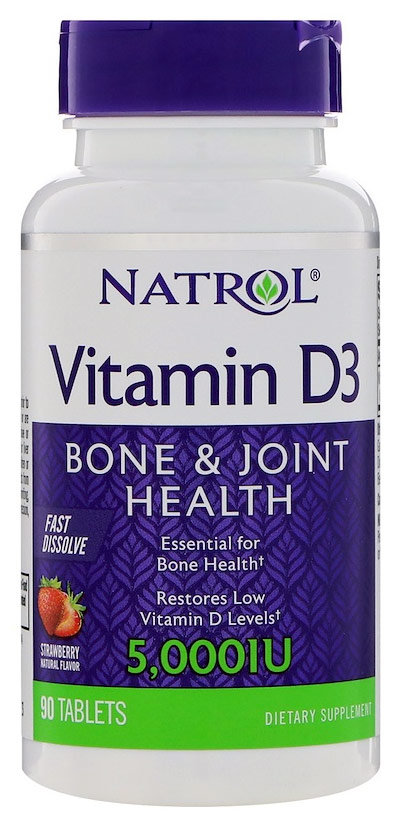 Natrol Vitamin D-3 5000 Iu Быстрорастворимый 90 таблеток