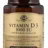 Solgar Vitamin D3 1000 Iu Вкус клубники, банана и леденца 100 жевательных таблеток