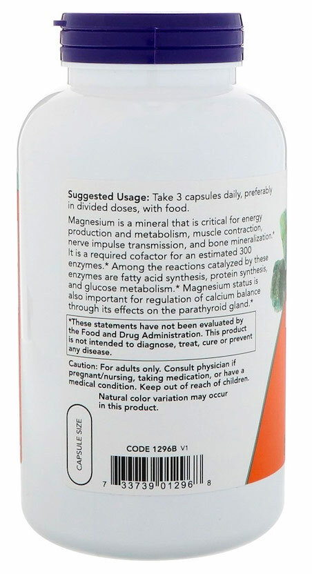 Now Magnesium Citrate Caps 240 капсул
