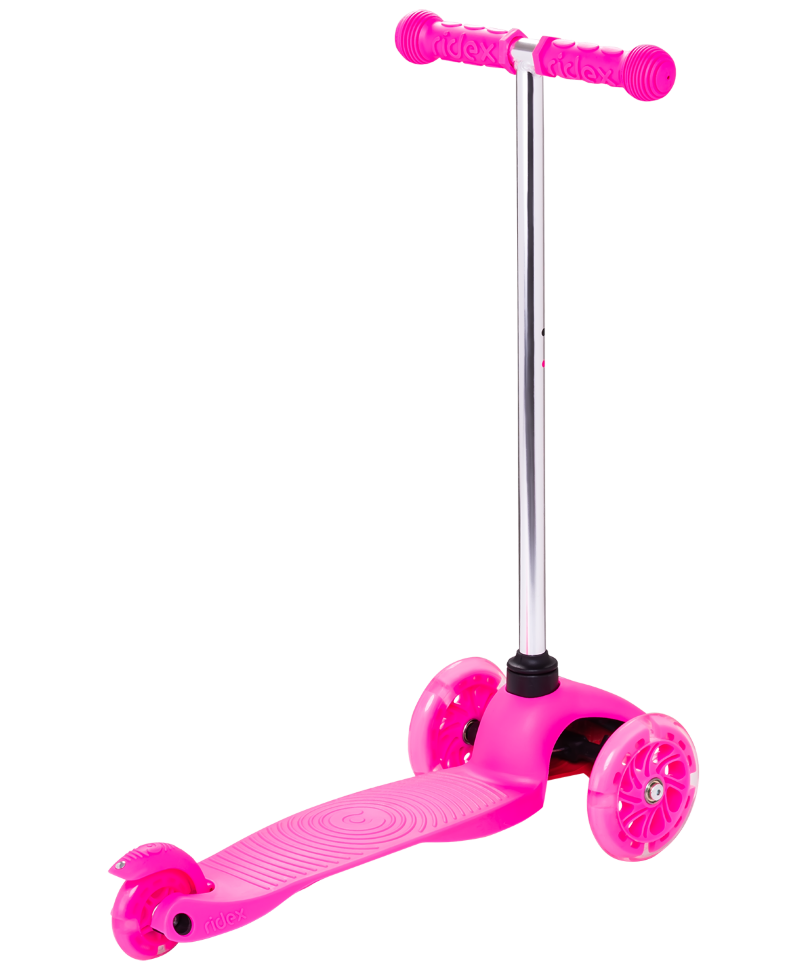 Самокат 3-колесный Zippy 2.0 3D 120/80 мм, розовый
