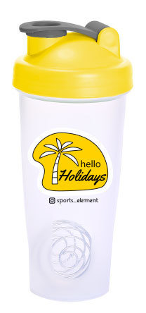 Спортивный элемент Шейкер Banana Palm (Прозрачный Hello Holidays) 600 мл