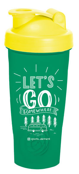 Спортивный элемент Шейкер Let's Go (Зелёный Somewhere) 600 мл