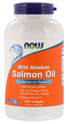 Now Wild Alaskan Salmon Oil 200 капсул