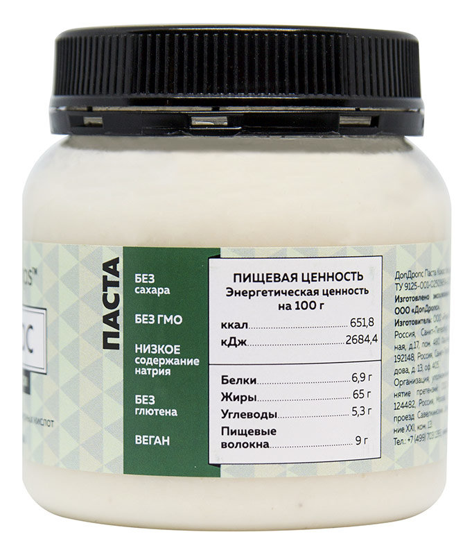DopDrops Кокосовая паста без добавок 250 г 
