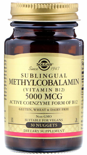 Solgar Methylcobalamin (Витамин B-12) 5000 мкг 30 таблеток