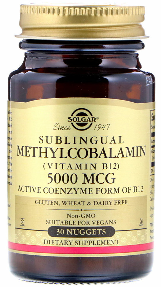 Solgar Methylcobalamin (Витамин B-12) 5000 мкг 30 таблеток