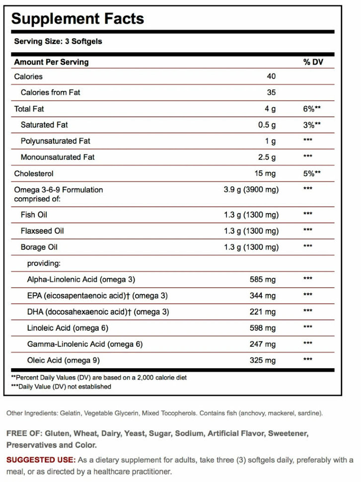 Solgar Efa Omega 3-6-9 1300 MG 60 капсул