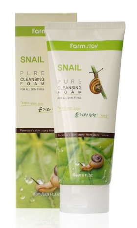 FarmStay Snail Pure Cleansing Foam 180 мл Пенка для умывания с улиточным муцином