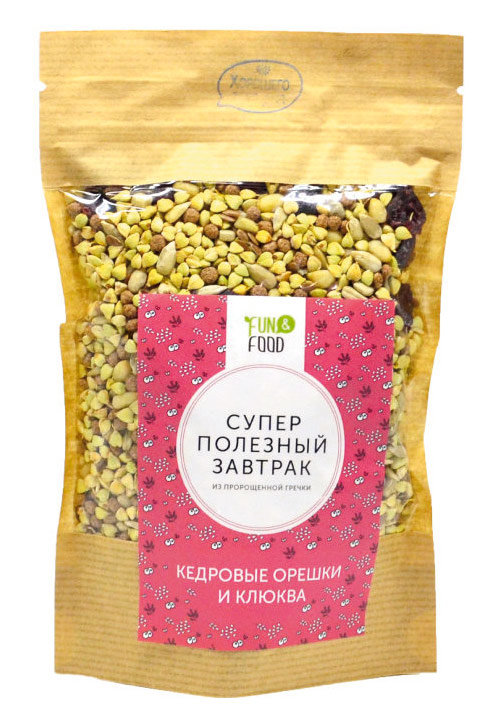 Fun&Food Супер полезный завтрак Кедровые орешки и клюква 200 г 