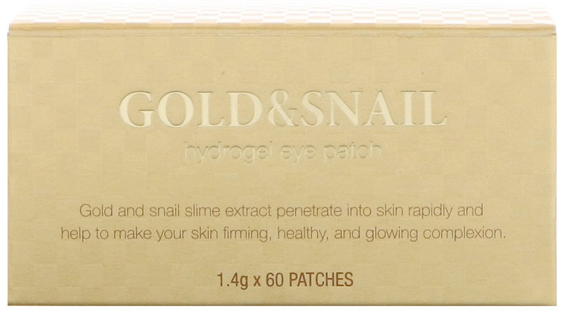 Petitfee Gold & Snail Hydogel Eye Patch Патчи для глаз с гидрогелем Gold & Snail 60 штук