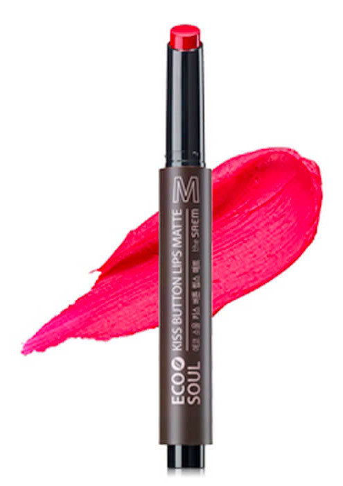 The Saem Eco Soul Kiss Button Lips Matte 01 Kissday Помада для губ матовая 