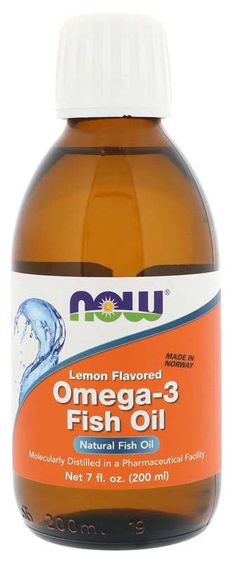 Now Omega 3 Fish Oil lemon Liquid 200 мл