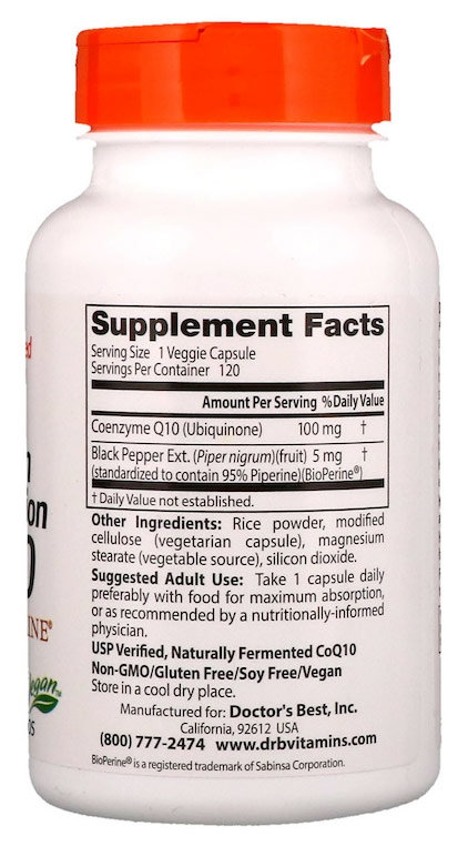 Doctor's Best CoQ10 With BioPerine 100 мг 120 капсул 