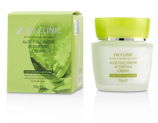 3W Clinic Aloe Full Water Activating Cream 50 г Увлажняющий крем с экстрактом алоэ вера 