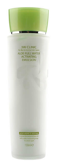 3W Clinic Aloe Full Water Activating Emulsion 150 мл Увлажняющая эмульсия с экстрактом алоэ 
