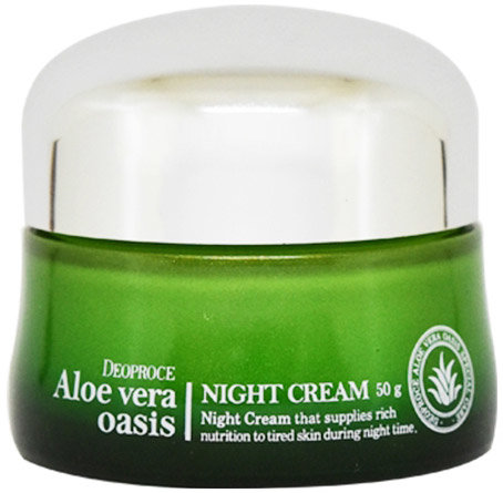 Deoproce Aloe Vera Oasis Night Cream 50 г Ночной восстанавливающий крем с алоэ вера 