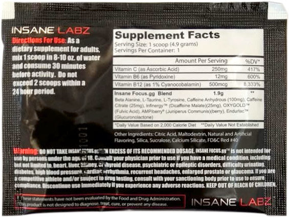 Insane Labz Insane Focus.gg 5 г