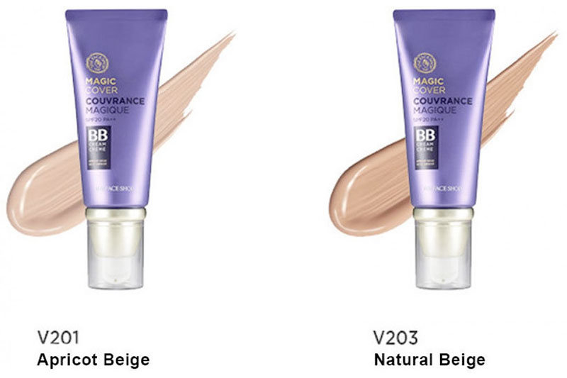 The Face Shop Face Magic Cover Bb Cream #V201 Apricot Beige SPF20 45 мл Универсальный Вв-крем с плотным покрытием 