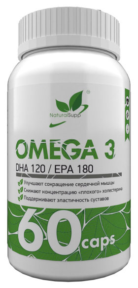 NaturalSupp Omega-3 30% Dha/Epa 120/180 60 капсул