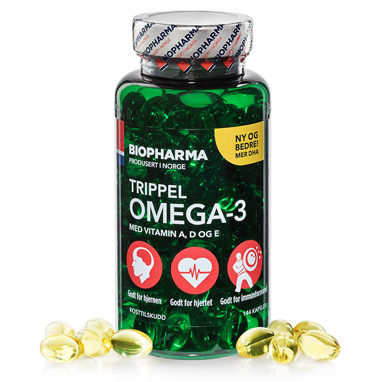 Biopharma Omega-3 Trippel Тройная Омега-3 в капсулах 144 капсулы 