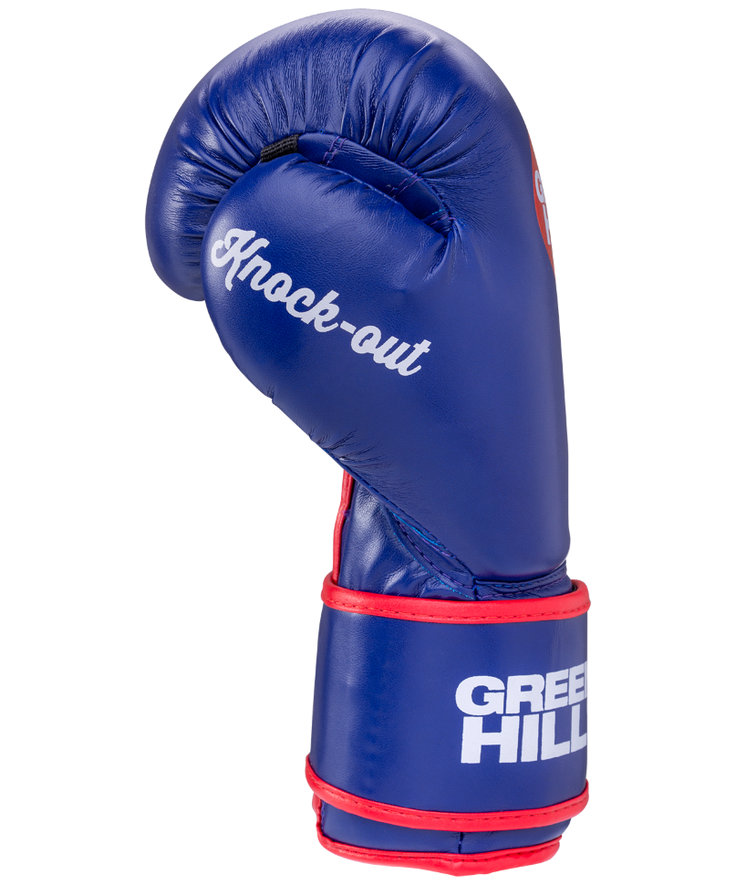 Перчатки боксерские Knockout BGK-2266, 10oz, к/з, синий