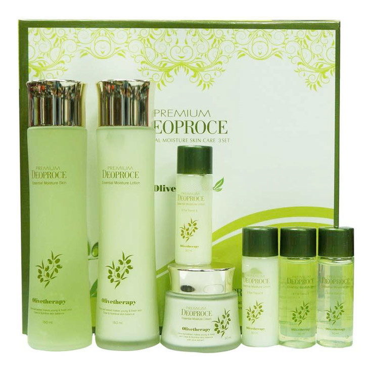 Deoproce Premium Olivetherapy Essential Moisture Skin Care Набор уходовый с экстрактом оливы 