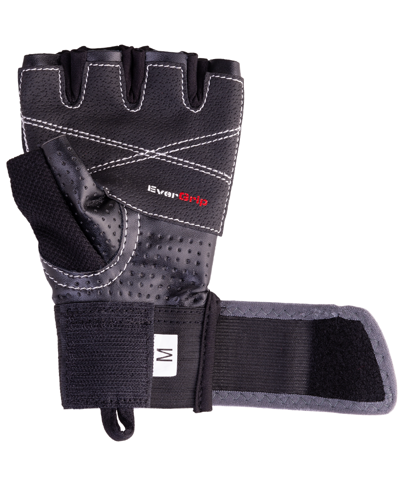 Перчатки снарядные Evergel Weight Lifting 4356BL, к/з, черные/черые Перчатки снарядные Evergel Weight Lifting 4356BL, к/з, черные/черые