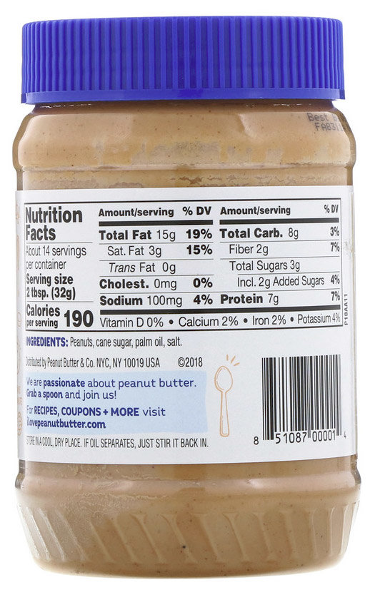 Peanut Butter & Co Peanut Butter Smooth Operator 454 г Арахисовая паста натуральная 