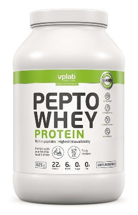 VPLab Pepto Whey Protein 625 г Гидролизат и изолят сыворотки высшего качества с пептидами
