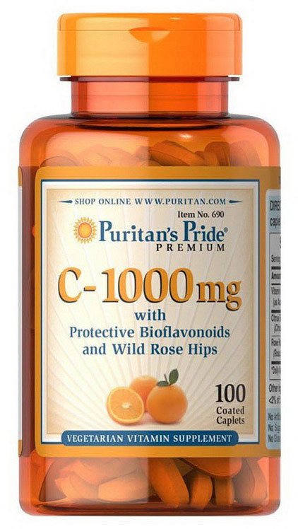 Puritan's Pride Vitamin C 1000 мг with Bioflavonoids & Rose Hips 100 таблеток