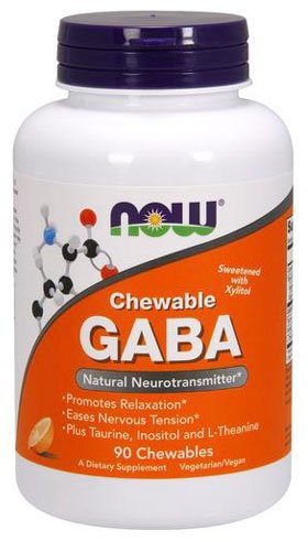Now Gaba 250 мг 90 жевательных таблеток