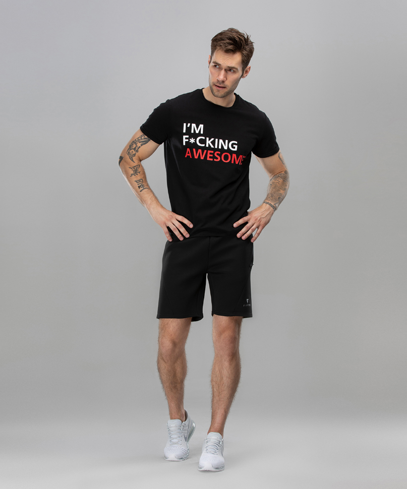 Мужская футболка Flaunt FA-MT-0104-BLK, черный