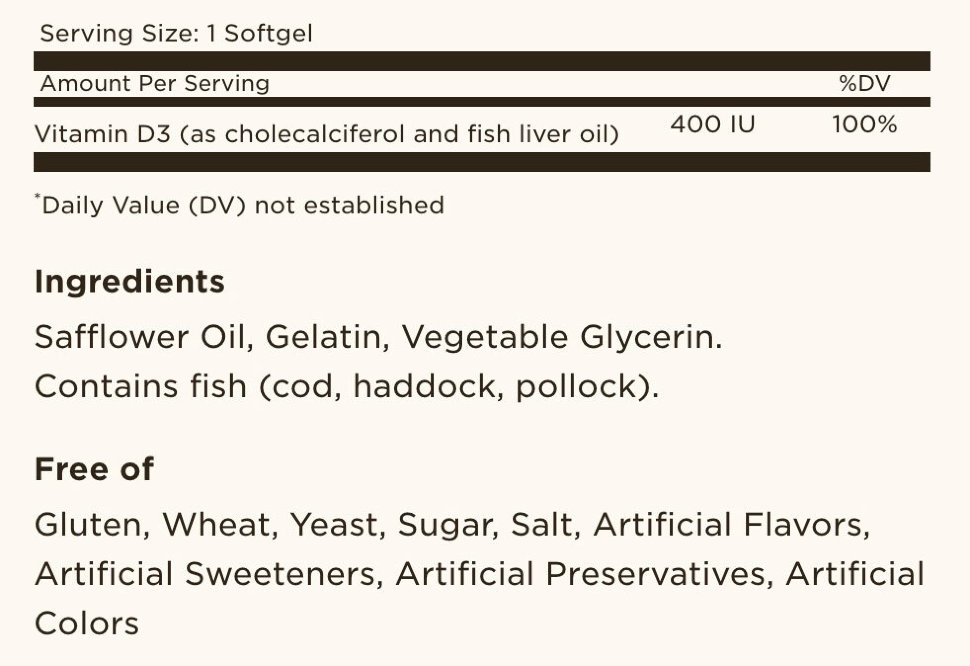 Solgar Vit D-3 400 Iu 100 капсул