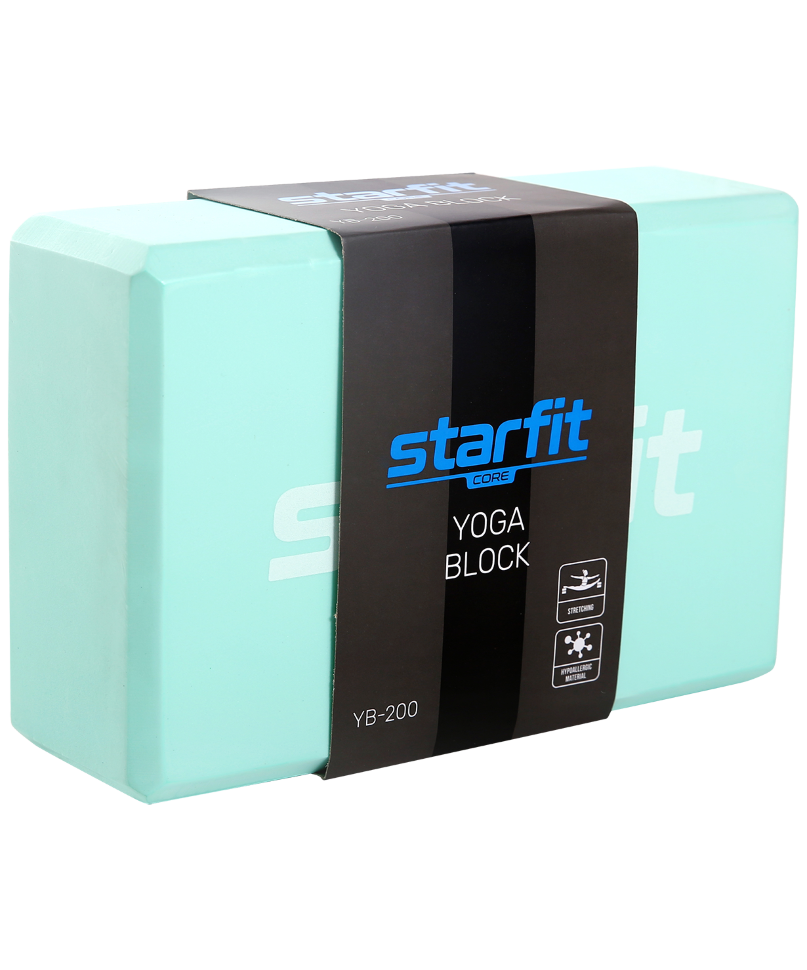 Блок для йоги Core YB-200 EVA, мятный