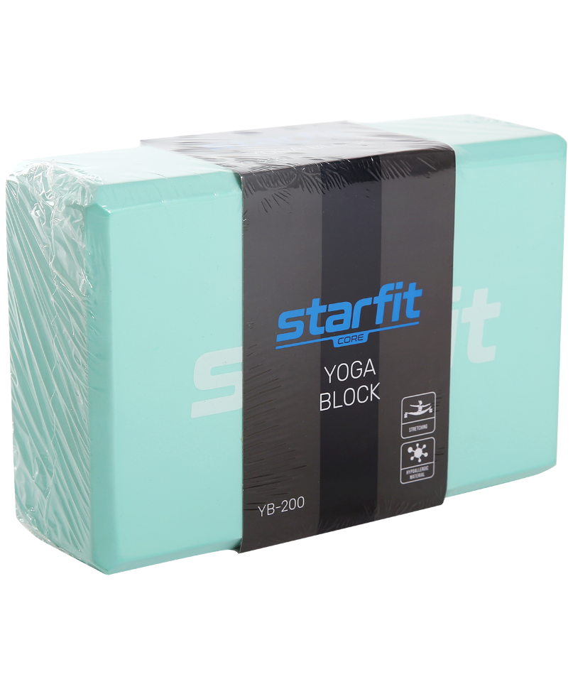 Блок для йоги Core YB-200 EVA, мятный