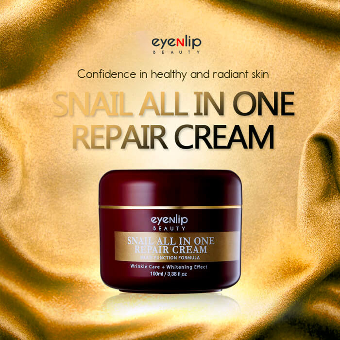 Eyenlip Snail All In One Repair Cream 100 мл Восстанавливающий крем для лица с фильтратом муцина улитки 