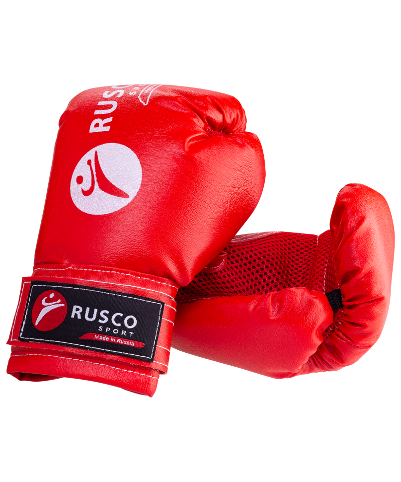 Набор для бокса Rusco, 4oz, кожзам, красный