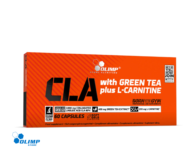 Olimp CLA с зеленым чаем и L-карнитином спортивная версия 60 капсул