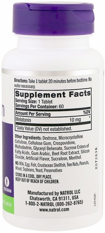 Natrol Melatonin 10 мг Быстрорастворимый 60 таблеток 