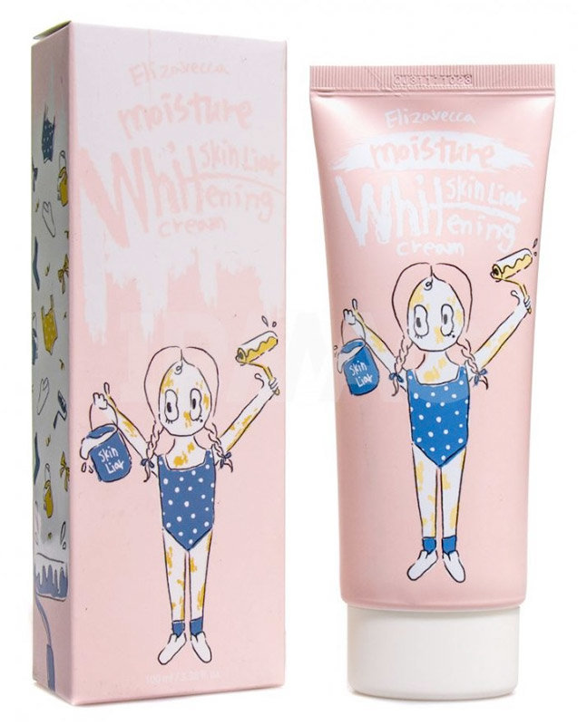 Elizavecca Moisture Whitening Skin Liar Cream 100 мл Осветляющая и увлажняющая крем-эмульсия 